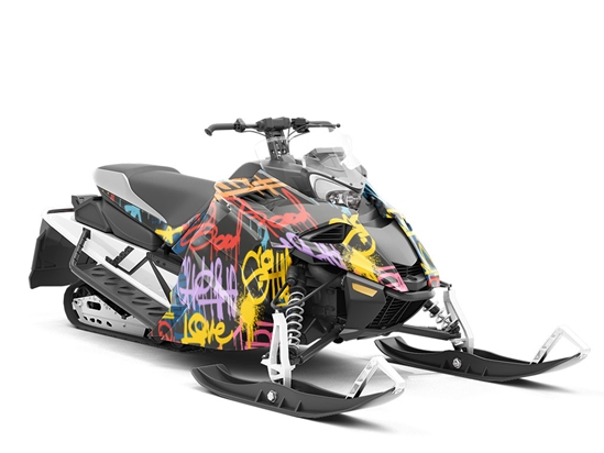 Stay Wild Graffiti Custom Wrapped Snowmobile