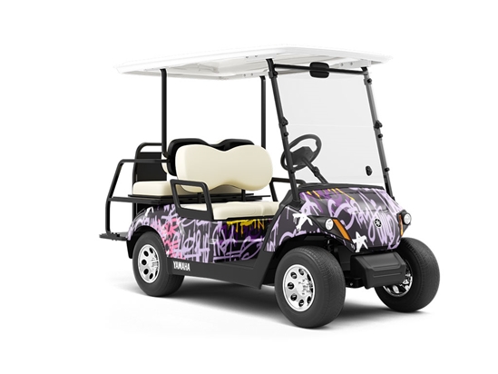 Style Queen Graffiti Wrapped Golf Cart