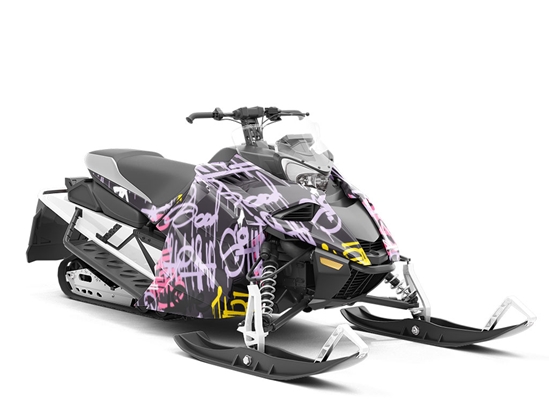 Style Queen Graffiti Custom Wrapped Snowmobile