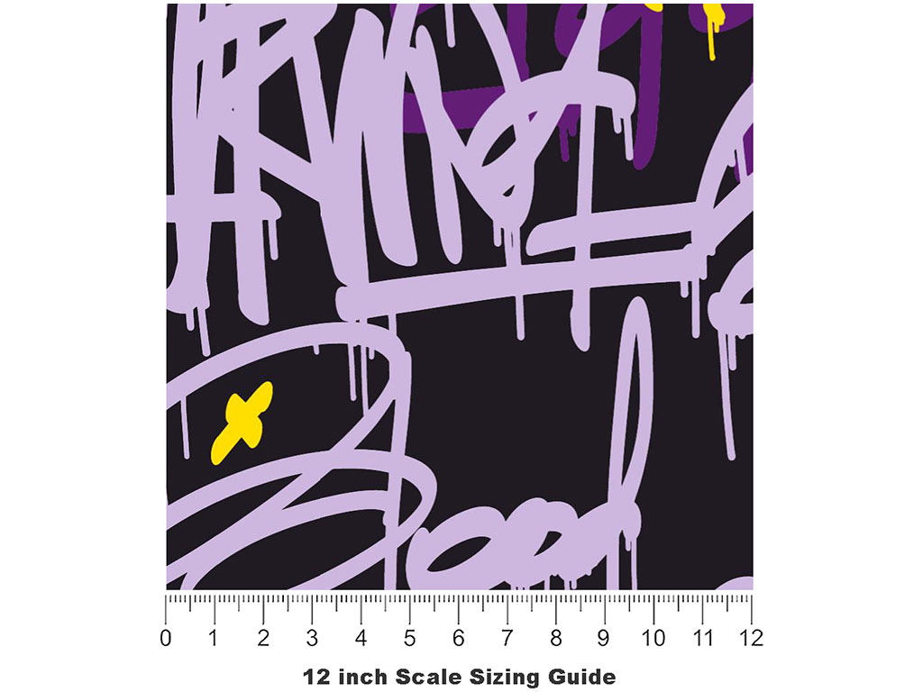 Style Queen Graffiti Vinyl Film Pattern Size 12 inch Scale