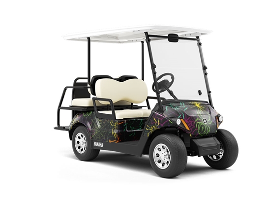 Toxic Spiders Graffiti Wrapped Golf Cart