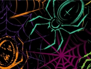Toxic Spiders Graffiti Vinyl Wrap Pattern