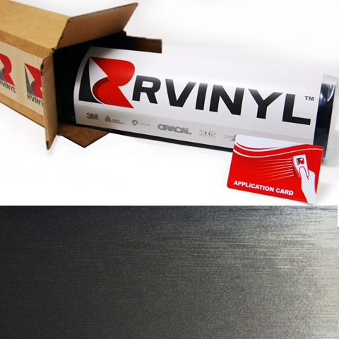 Rwraps™ Brushed Aluminum Vinyl Wrap Film - Gray