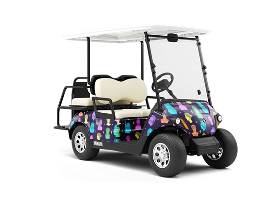 Neon Titans Greco Roman Wrapped Golf Cart