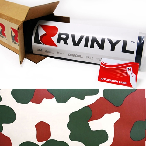 Rwraps™ Camouflage Vinyl Wrap Film - Green Camouflage (Discontinued)
