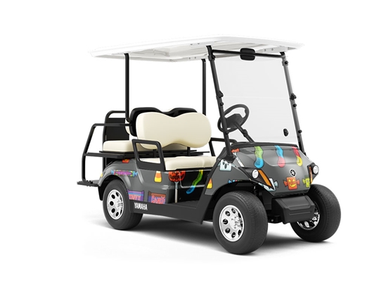Trick Or Treat Halloween Wrapped Golf Cart