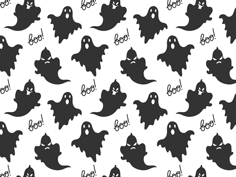 Rwraps™ Ghost Halloween Print Vinyl Wrap Film - Furious Phantoms