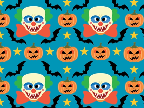 Rwraps™ Monster Halloween Print Vinyl Wrap Film - Killer Clowns