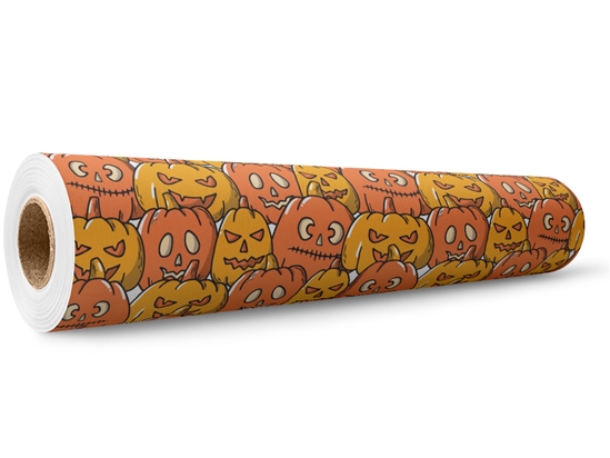 Orange Frenzy Halloween Wrap Film Wholesale Roll