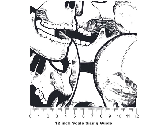 Missing Tooth Halloween Vinyl Film Pattern Size 12 inch Scale
