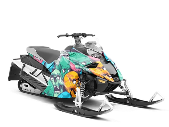 Mix Up Halloween Custom Wrapped Snowmobile