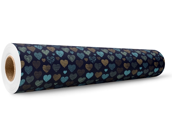 Stitched Together Heart Wrap Film Wholesale Roll