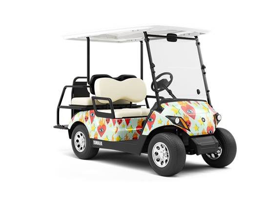 Cant Help Falling Heart Wrapped Golf Cart