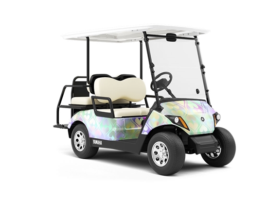 Iridescent Charm Heart Wrapped Golf Cart