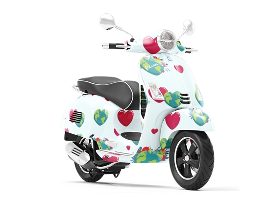 Join Hands Heart Vespa Scooter Wrap Film