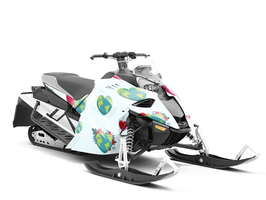 Join Hands Heart Custom Wrapped Snowmobile