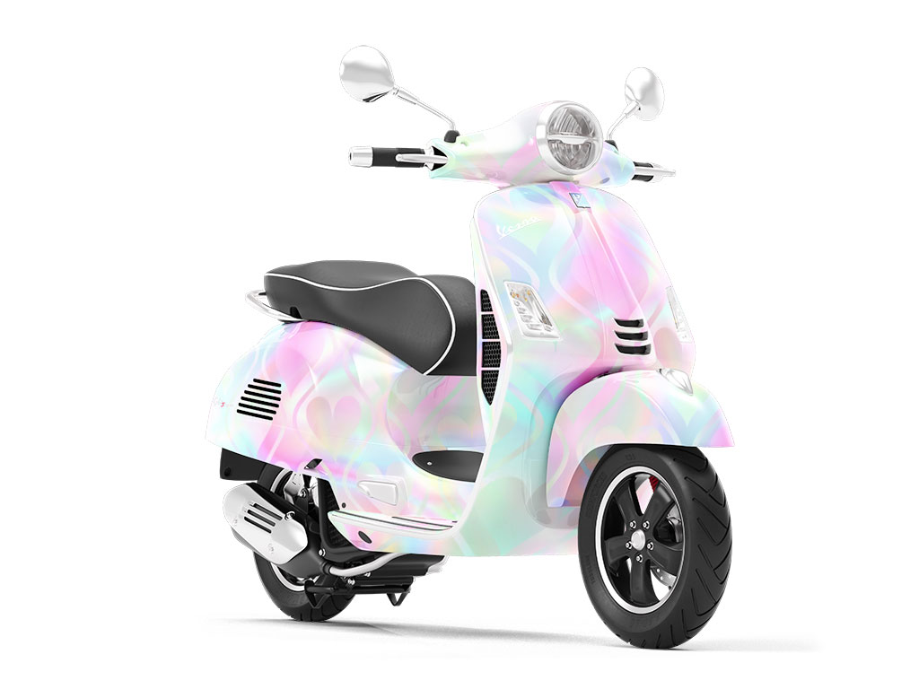 Psychedelic Waves Heart Vespa Scooter Wrap Film