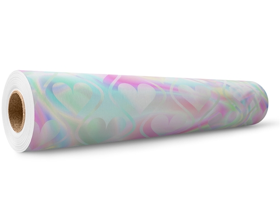 Psychedelic Waves Heart Wrap Film Wholesale Roll