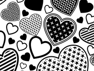 Hearts Bursting Heart Vinyl Wrap Pattern