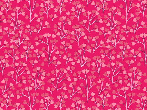 Rwraps™ Pink Heart Print Vinyl Wrap Film - Love Blossom