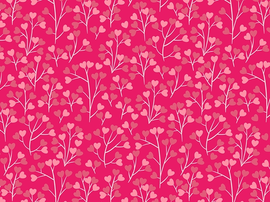 Love Blossom Heart Vinyl Wrap Pattern