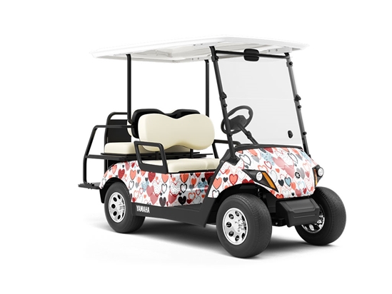 Overwhelming Love Heart Wrapped Golf Cart