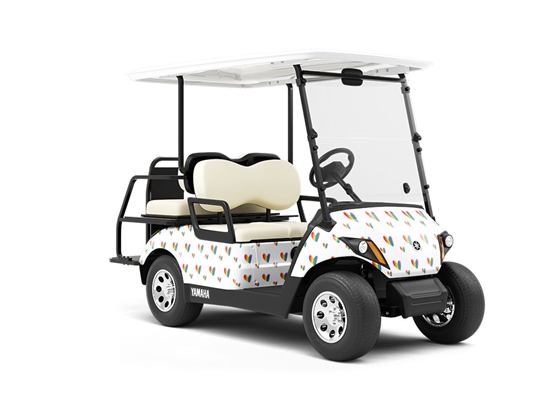 All Colors Heart Wrapped Golf Cart