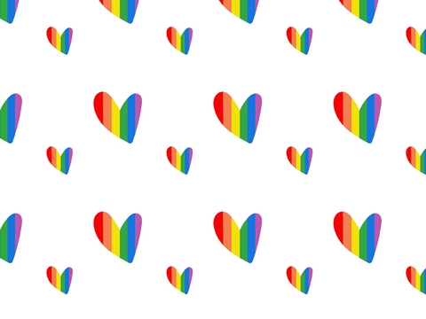 Rwraps™ Rainbow Heart Print Vinyl Wrap Film - All Colors