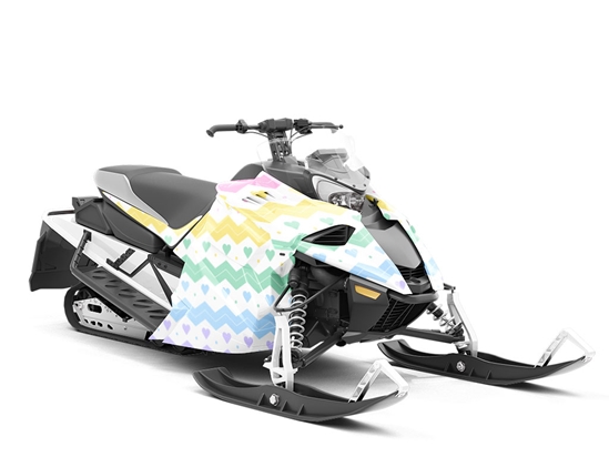 Old Love Heart Custom Wrapped Snowmobile
