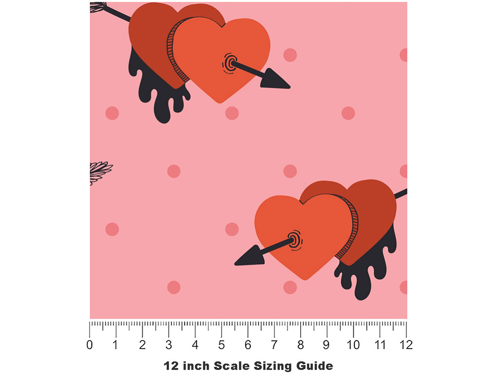 Match Made Heart Vinyl Film Pattern Size 12 inch Scale