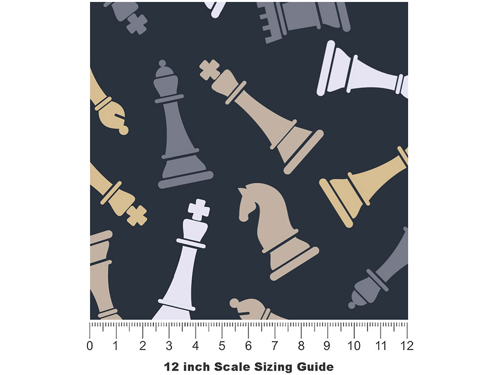 Chess Mindset Hobby Vinyl Film Pattern Size 12 inch Scale
