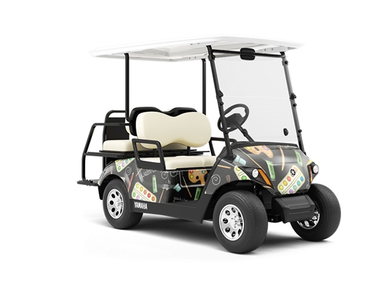 Paint Palette Hobby Wrapped Golf Cart