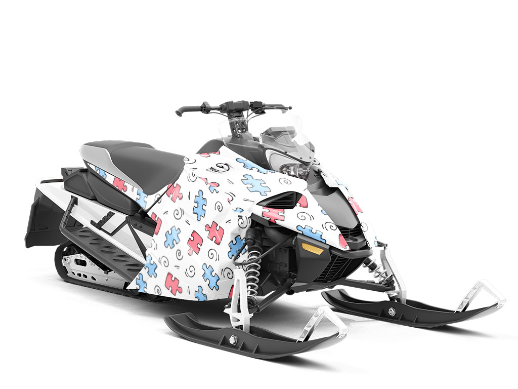 Puzzle Pastels Hobby Custom Wrapped Snowmobile