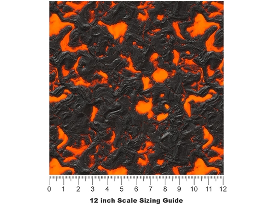 Fiery Fate Lava Vinyl Film Pattern Size 12 inch Scale