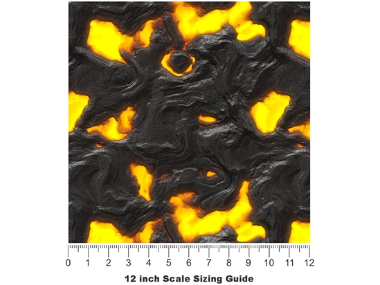 Magma Ocean Lava Vinyl Film Pattern Size 12 inch Scale