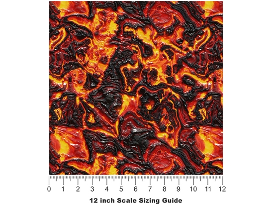 Red Liquid Lava Vinyl Film Pattern Size 12 inch Scale