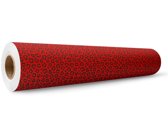Red Leopard Wrap Film Wholesale Roll