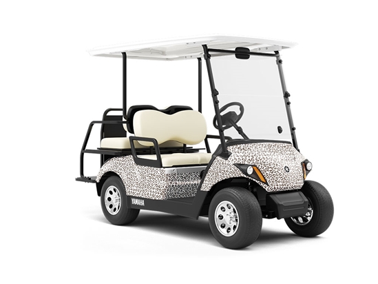 White Leopard Wrapped Golf Cart