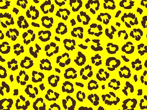 Rwraps™ Leopard Print Vinyl Wrap Film - Yellow