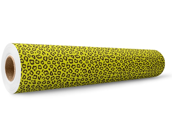 Yellow Leopard Wrap Film Wholesale Roll