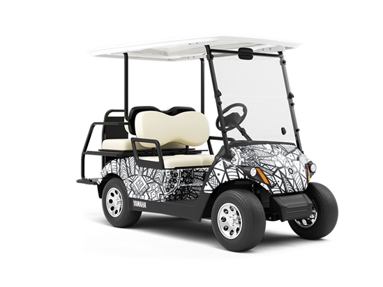 Aztek Sun Mandala Wrapped Golf Cart