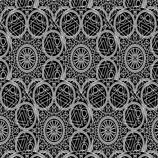 Black Alchemy Mandala Vinyl Wrap Pattern