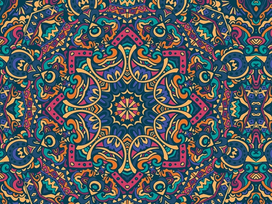 Byzantine Kaleidoscope Mandala Vinyl Wrap Pattern