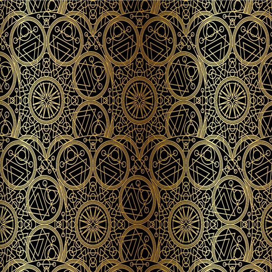 Gold Alchemy Mandala Vinyl Wrap Pattern