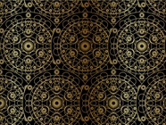 Gold Cylindrical Mandala Vinyl Wrap Pattern