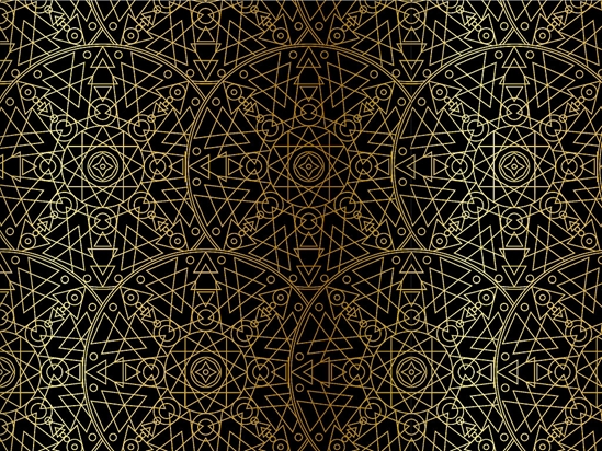 Gold Geometric Mandala Vinyl Wrap Pattern