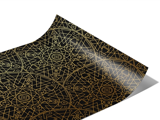 Gold Geometric Mandala Vinyl Wraps