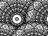 Midnight Sunflowers Mandala Vinyl Wrap Pattern