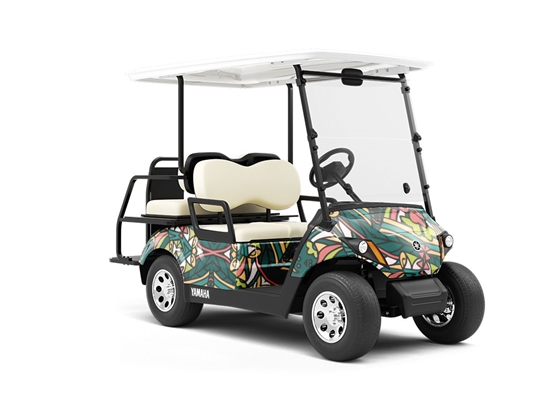 Natural Power Mandala Wrapped Golf Cart