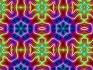 Neon Snowflake Mandala Vinyl Wrap Pattern